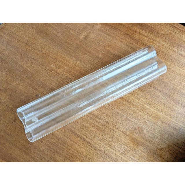 Italian Sconce in Clear Molded Glass and Chrome-Plated Metal, 1970s For Sale - Image 9 of 16