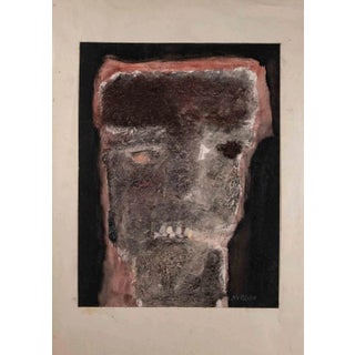 Manuel Avedán, Head, Original Oil and Mixed Media, Mid 20th-Century For Sale
