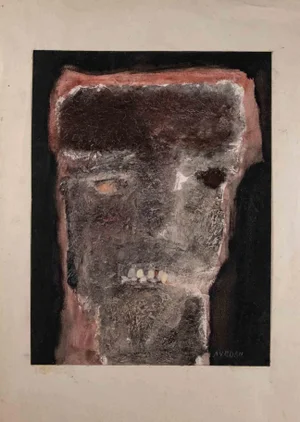 Manuel Avedán, Head, Original Oil and Mixed Media, Mid 20th-Century