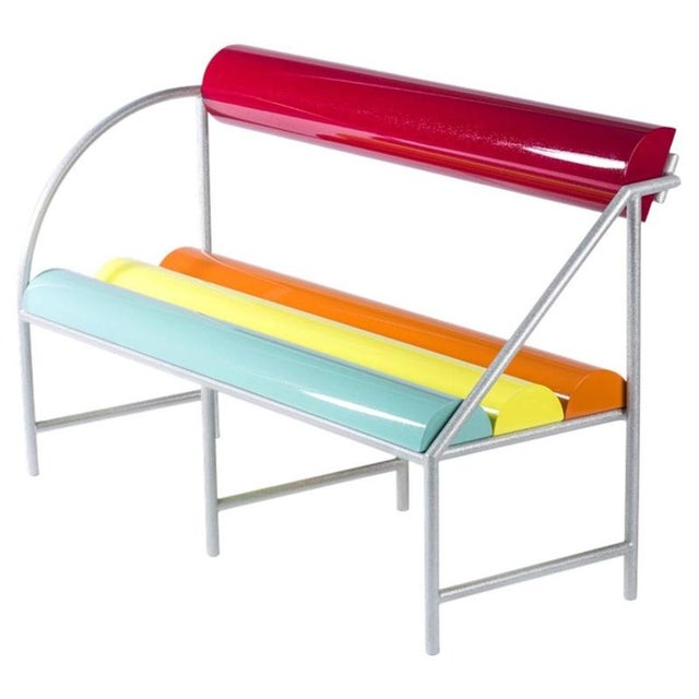 Red Flash Bench in Powder-Coated Aluminum by Altreforme For Sale - Image 8 of 8