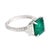 2020s Lugano Agl 3.41 Carat Colombian Emerald Diamond 18k White Gold Ring, Size 6 For Sale - Image 5 of 5