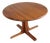 Vintage Danish Round Extendable Dining Table in Teak from Glostrup, 1960s For Sale