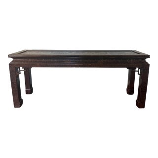 1980 John Widdicomb Asian Chinoiserie Console Table From Estate of Ralph Branca MLB Pitcher 1926-2016) Rye, Ny For Sale