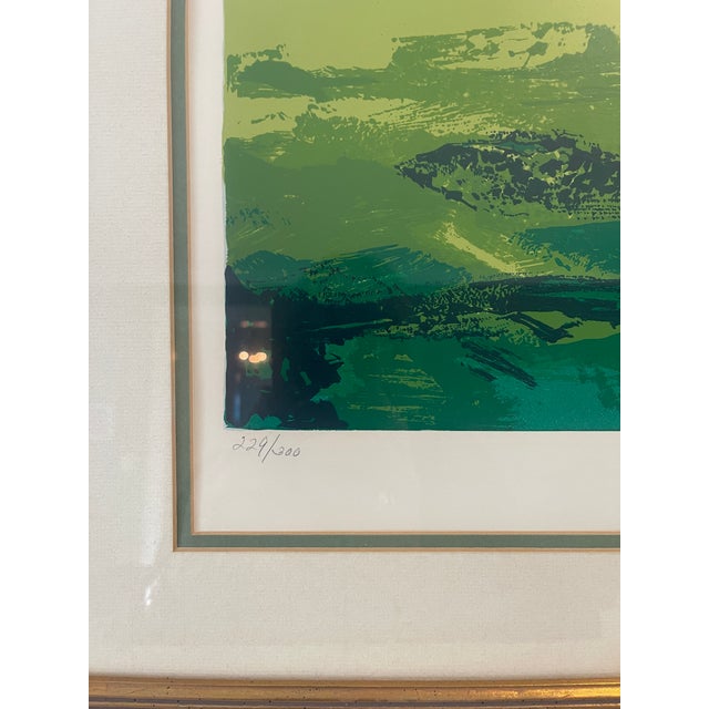 Wayland Moore Original "Partners” Color Silkscreen 1979 #229/300 Golf Art, Framed For Sale - Image 4 of 6