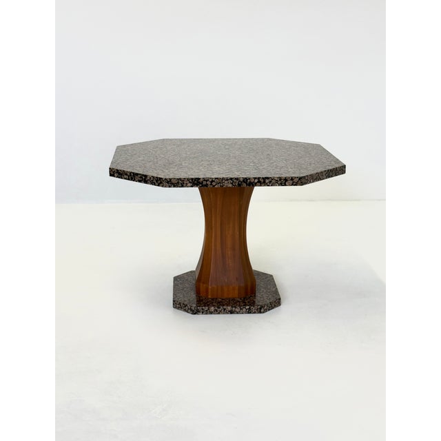 Art Deco Dining Table with Octagonal Granite Top, 1950s For Sale - Image 10 of 10