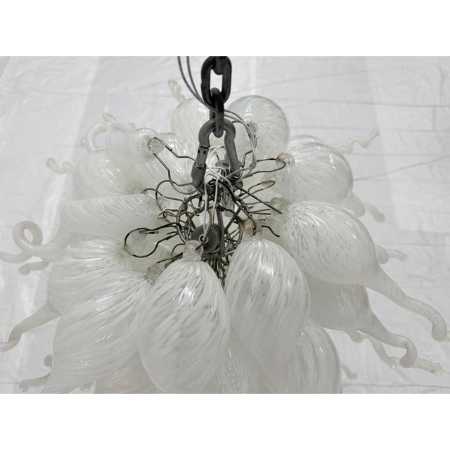 Large Vintage Murano Hand Blown Glass Chandelier, Italian Modern Lighting For Sale - Image 15 of 18