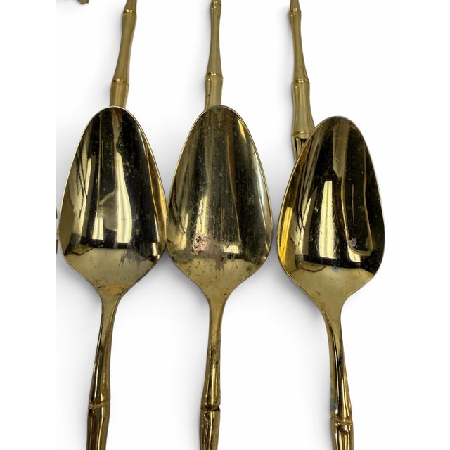 Vintage Mid-Century Faux Bamboo Flatware Service - Set of 86 For Sale In West Palm - Image 6 of 9