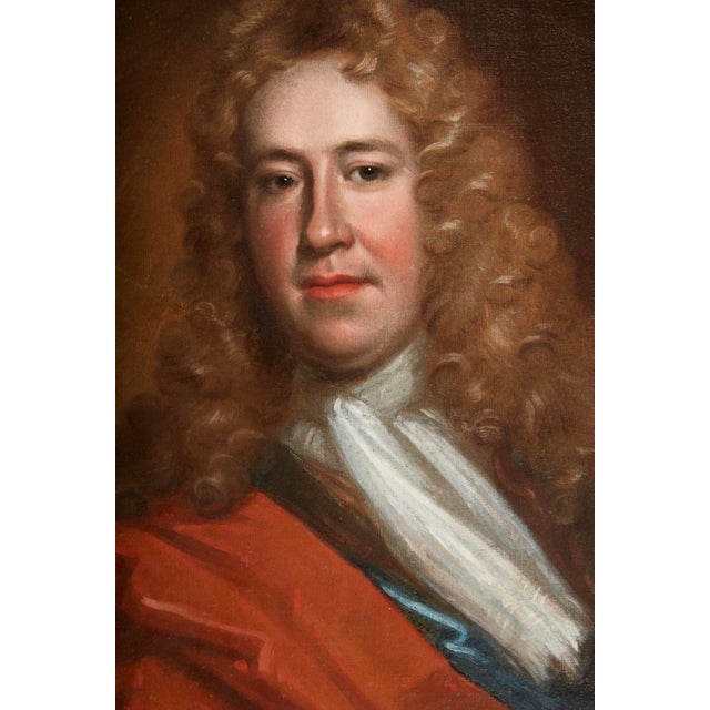 Early 18th Century English Portrait of an Gentleman in Powdered Wig For Sale In Los Angeles - Image 6 of 6