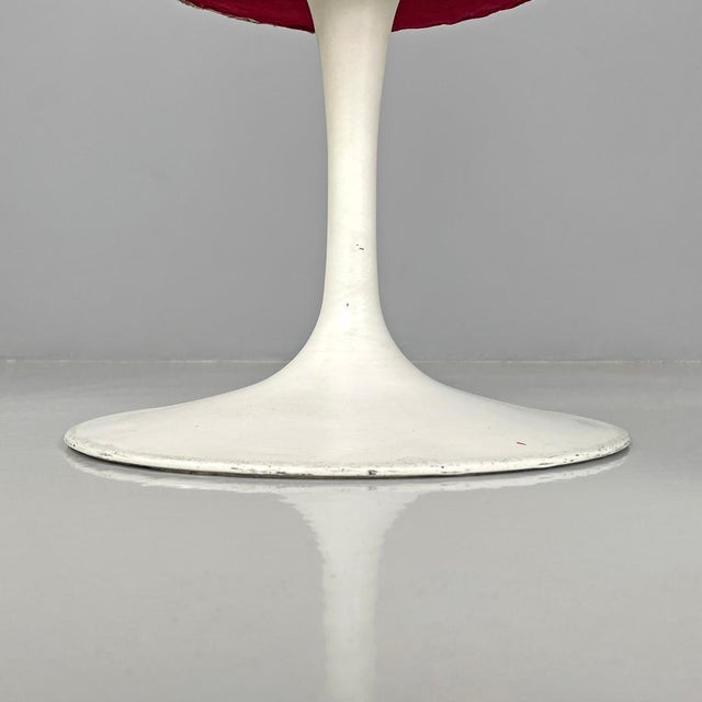 Modern American Floral Fabric Round Stool Tulip attributed to Eero Saarinen for Knoll, 1970s For Sale - Image 11 of 17