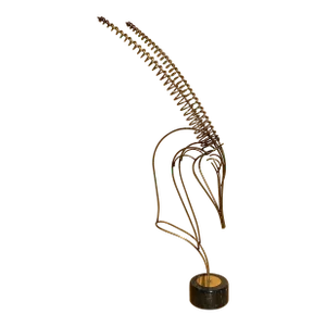 Mid Century Modern Curtis Jere Style Brass Gazelle Tabletop Sculpture