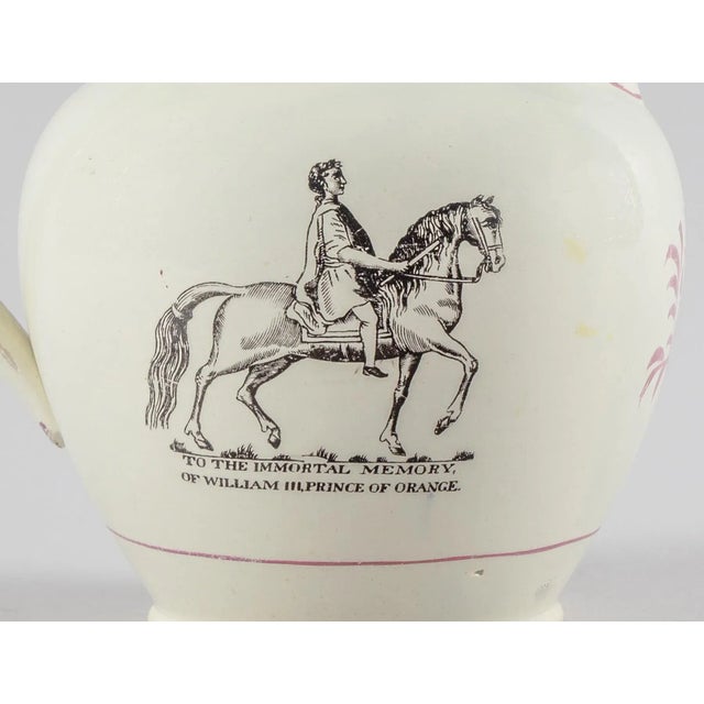 Early 19th Century English Pearlware Pink Lustre Masonic Jug For Sale In Boston - Image 6 of 10