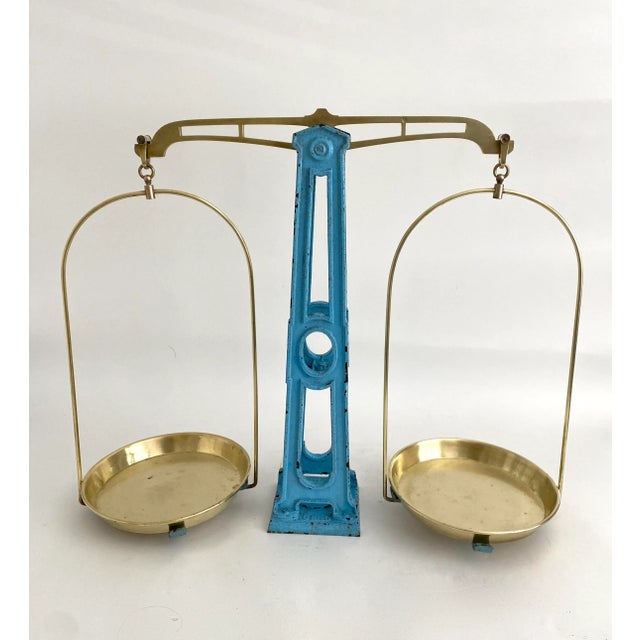 French Provincial Vintage French Eiffel Tower Balance Scale For Sale - Image 3 of 11