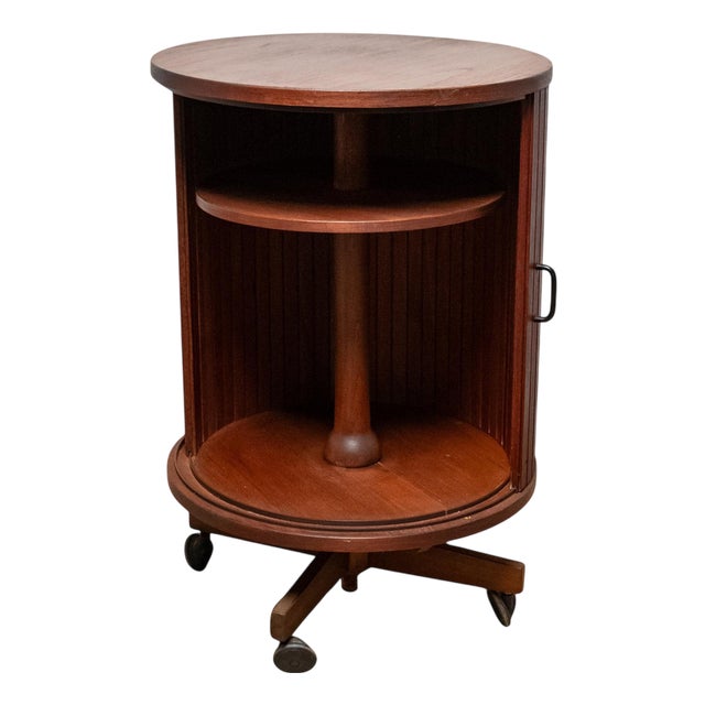 Teak Swivel Bar Cabinet, 1960s For Sale