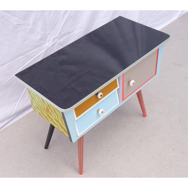 Mini Chest of Drawers 1 Door 2 Drawers For Sale - Image 4 of 9