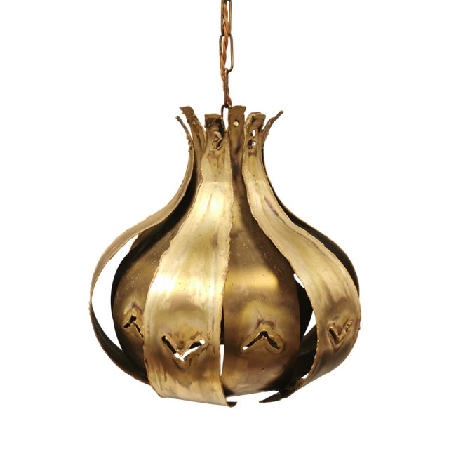 Brutalist Hanging Lamp by Svend Aage Holm Sørensen, Sahs, Denmark, 1960s For Sale