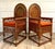 Vintage Moroccan Hand-Painted Carved Wood Throne Chairs - Pair For Sale - Image 16 of 18
