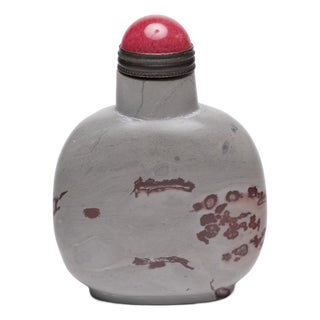 Chinese Painting Stone Snuff Bottle, C. 1900 For Sale