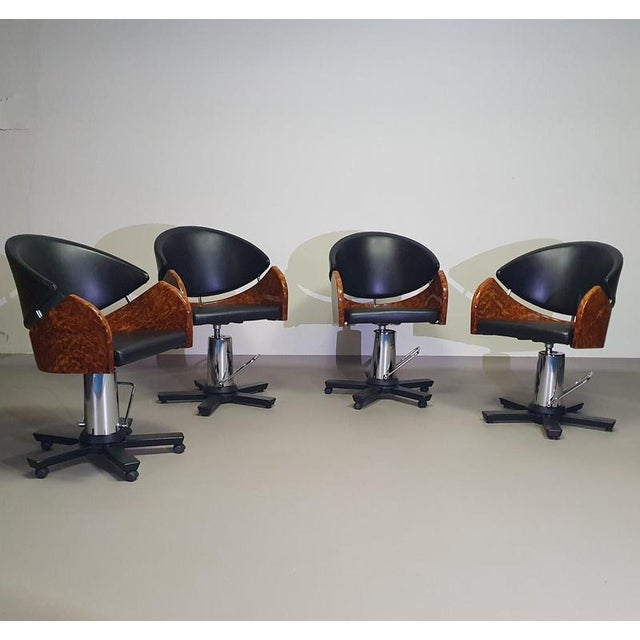 Black Italian Postmodern Chairs, 1980s, Set of 4 For Sale - Image 8 of 14