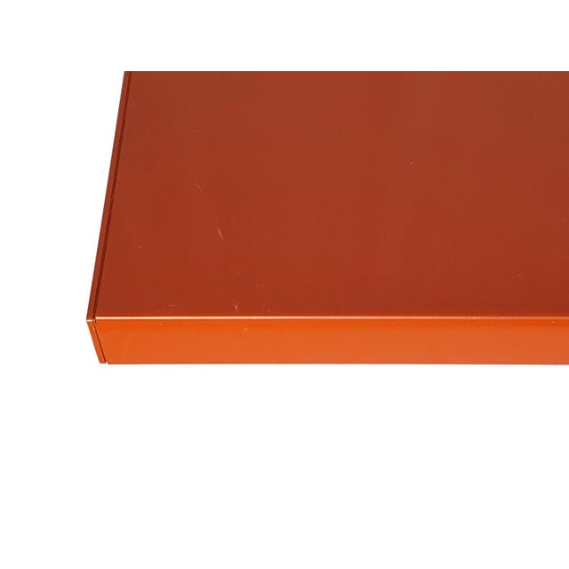 Red Brick Plastic and Chrome-Plated Metal Shelves from Elco, 1980s, Set of 2 For Sale - Image 10 of 14