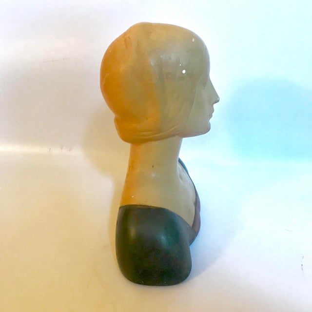 Late 19th Century Vintage Donatello "Unknown Woman" Renaissance Revival Polychrome Plaster For Sale - Image 10 of 12