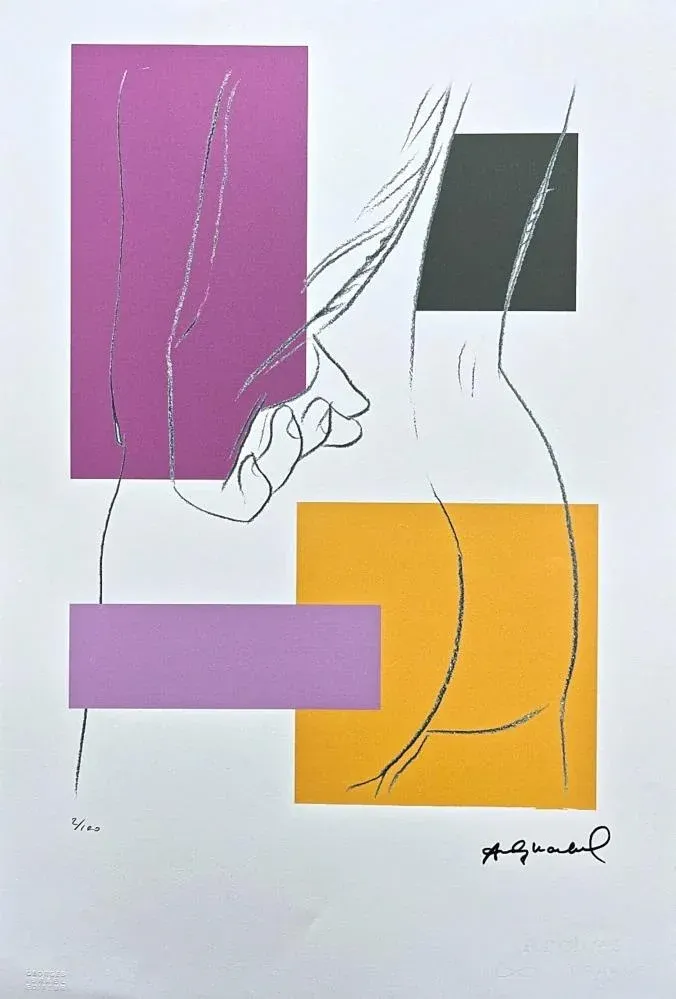 After Andy Warhol, Male Torso Orange , 1980s, Lithograph | Chairish