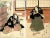 Meeting of two samurai is an original modern artwork realized by Utagawa Kuniyasu in 1820. Woodcut Print Oban Diptych...
