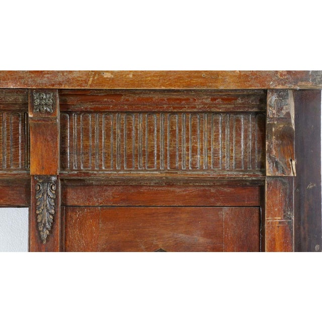 Large Door Frame With Textured Glass & Etched Glass Side Lites Chairish