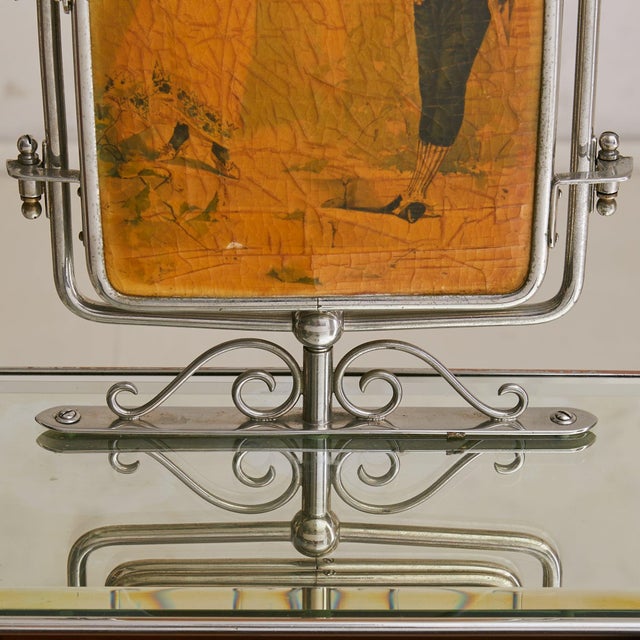 French Art Deco Vanity Mirror with Drawer, 1930s For Sale - Image 9 of 10
