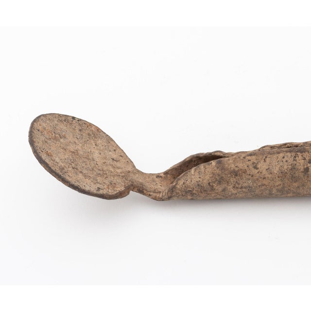 Gray West African Senufo Hand-Forged Iron Rasp Gong For Sale - Image 8 of 10