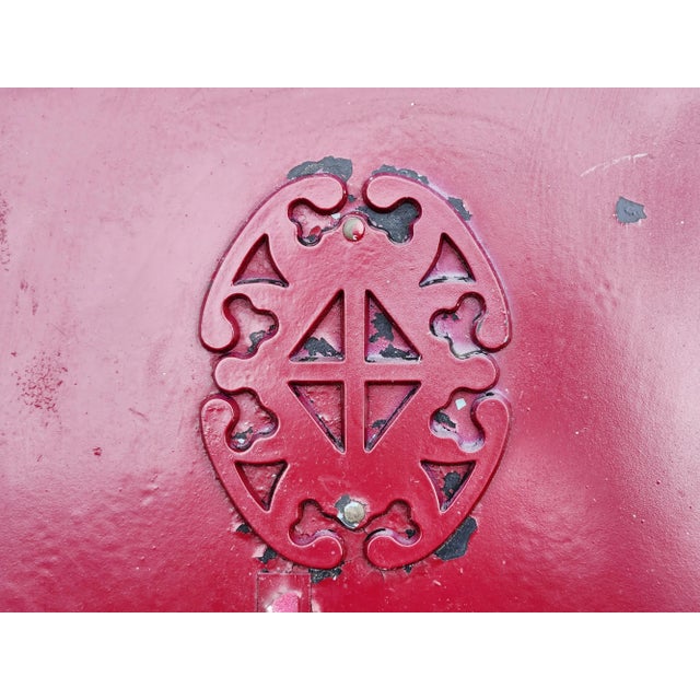 Early 20th Century Early 20th Century Antique Metal Mailbox With Newspaper Magazine Rack For Sale - Image 5 of 9
