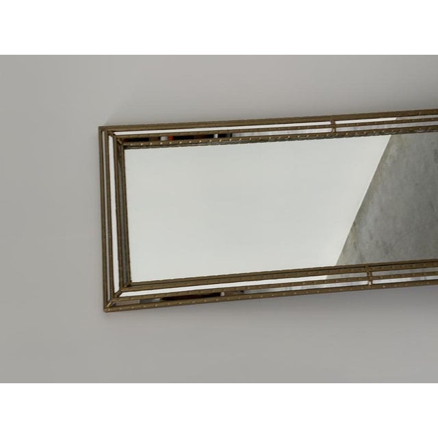 Vintage Hollywood Regency Gilt Faux Bamboo Full-Length Mirror, 1980s For Sale - Image 6 of 11