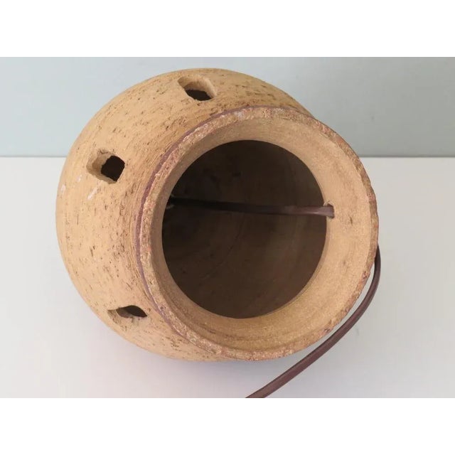 Pottery Table Lamp with New Custom Lampshade from Massive For Sale - Image 6 of 10