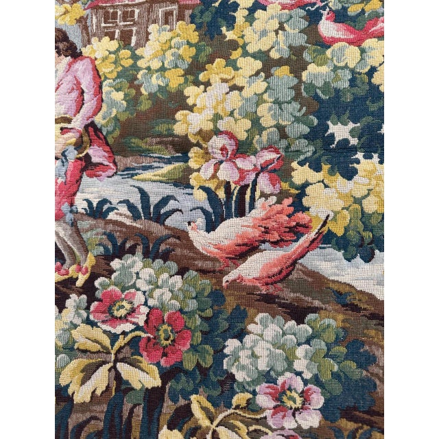 French Aubusson Style Jacquard Tapestry, 1950s For Sale - Image 11 of 18
