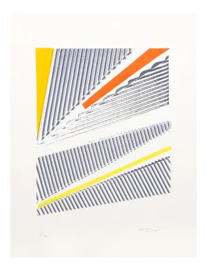 Geometric Abstract Serigraph by Michael Argov