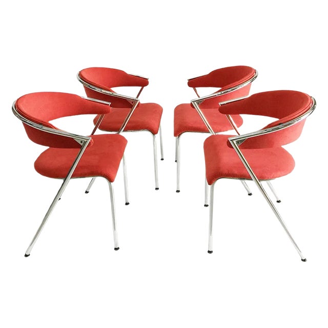 Chrome Chairs from Lande, Netherlands, 1990s, Set of 4 For Sale