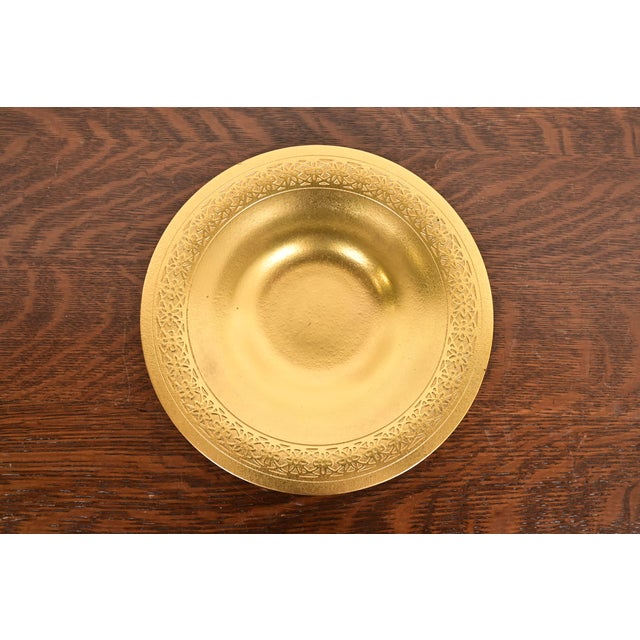 Tiffany Studios New York Bronze Doré Shallow Bowl or Plate With Decorative Border For Sale - Image 13 of 13