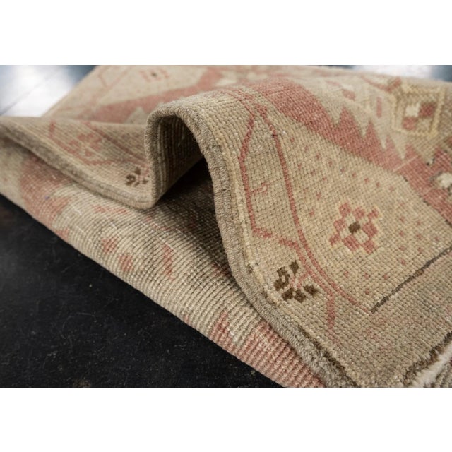Oriental Hand Knotted Vintage Turkish Mini Rug 1'8" x 3'2" For Sale - Image 4 of 6