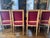Vintage Louis Xvi, 4 Chairs in Burgundy Mohair Upholstery For Sale - Image 4 of 9