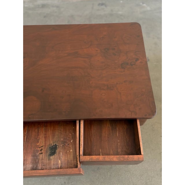 Antique Burl Walnut Desk For Sale - Image 4 of 18