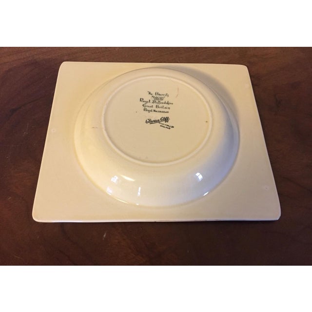 Art Deco Clarice Cliff Rectangular Plate Biarritz Bizarre Capri Pattern by Wilkinson Pottery 1930 For Sale - Image 10 of 10