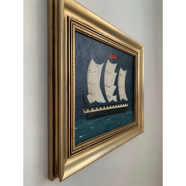 Traditional Contemporary Impressionist Style Seascape Painting on Canvas, Framed For Sale - Image 3 of 5