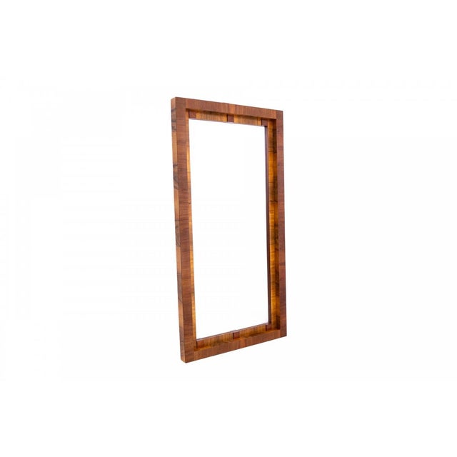 Art Deco Mirror in Wooden Frame, Poland, 1950s For Sale - Image 3 of 7