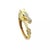 1990s La Triomphe Diamond Gold Bracelet 14k Yellow Horse Hinged Bypass Style For Sale - Image 5 of 9