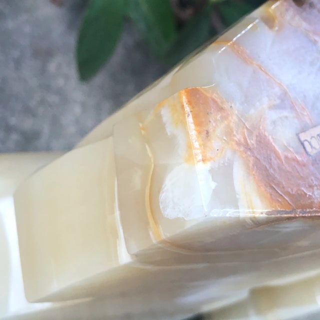 Brown Vintage Aztec Onyx Stone Aztec Mayan Bookends For Sale - Image 8 of 11