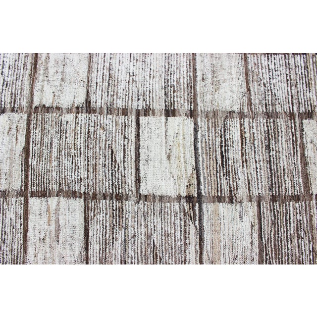 Modern Checkerboard Piled Rug by Keivan Woven Arts 10'0 X 13'10 For Sale - Image 9 of 14
