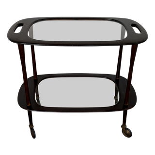 Mahogany Bar Food Trolley by Cesare Lacca, 1950 For Sale