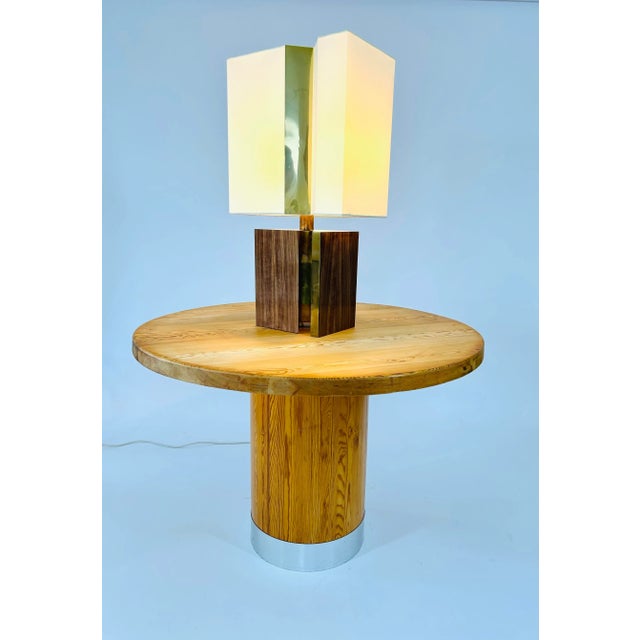Tan French Asymmetrical Lamp, 1970 For Sale - Image 8 of 9