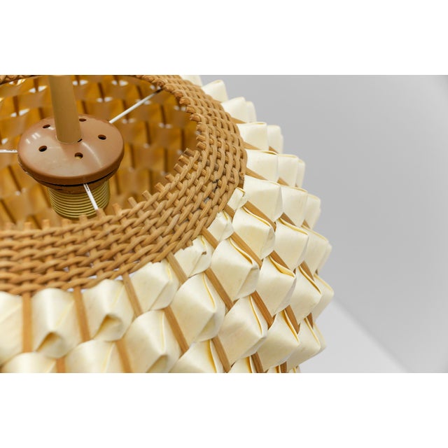 Mid-Century Modern Rattan Wicker Pendant Light, Italy, 1960s For Sale - Image 13 of 14