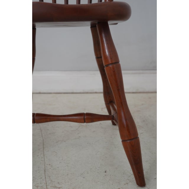 Set of 4 Frederick Duckloe Cherry Windsor Dining Chairs For Sale - Image 13 of 18