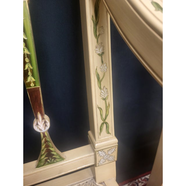 Hand-Painted Caned Armchairs – Pair For Sale - Image 15 of 17